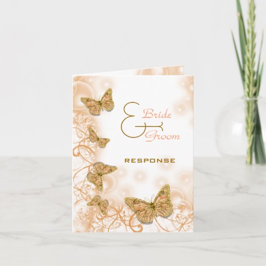 Koraalgouden verlovingsjubileum kaart (Voorkant)