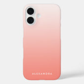 Koraalgradiënt gepersonaliseerd Ombre Case-Mate iPhone Case (Achterkant)