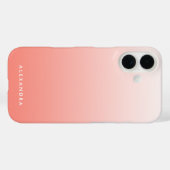 Koraalgradiënt gepersonaliseerd Ombre Case-Mate iPhone Case (Achterkant (horizontaal))