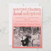 Koraalgradiënt gezocht gekozen aankondiging (Voorkant)