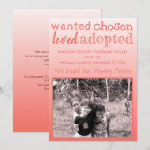 Koraalgradiënt gezocht gekozen aankondiging (Voorkant / Achterkant)