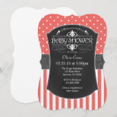 Koraalgrijs scheurtje Baby shower Kaart (Voorkant / Achterkant)