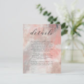 Koraalgrijze Abstracte penseelstreken Bindgegevens Informatiekaartje (Staand voorkant)