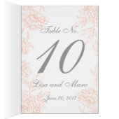 Koraalgrijze Floral Vintage Weddenschap (Binnen (Rechts))