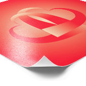 koraalharten knuffelen foto afdruk (Hoek)