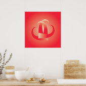 koraalharten knuffelen poster (Keuken)