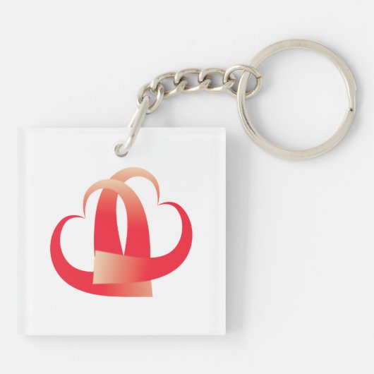 koraalharten knuffelen sleutelhanger (Achterkant)