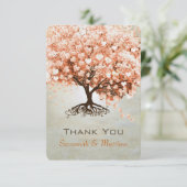 Koraalhartret Bouw Weddenschap Bedankkaart (Staand voorkant)