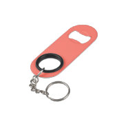 Koraalhexacode FF6F61 Mini Flessenopener (Achterkant Gekanteld)
