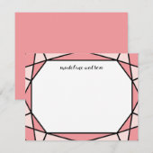 Koraaljuweel gesneden juweel notitiekaartje (Voorkant / Achterkant)