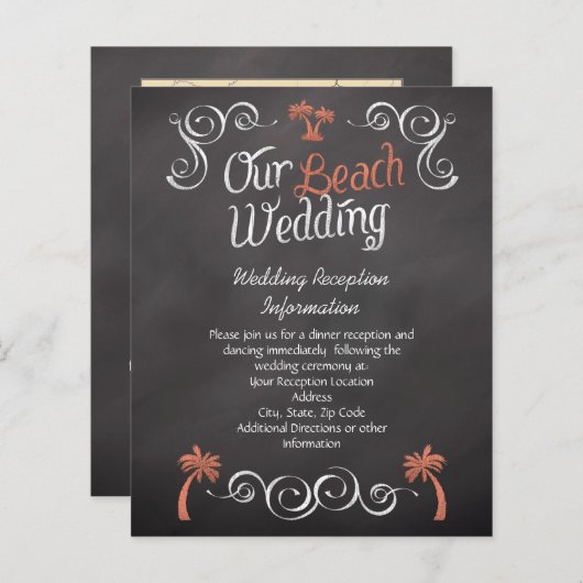 Koraalkarton Beach Weddenschap (Voorkant / Achterkant)