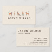 Koraalkat Silhouette Cloud Sunset Minimum Visitekaartje (Voorkant / Achterkant)