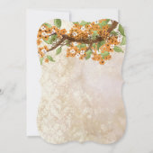 Koraalkers Blossom Tea Stain Wedding Invites Kaart (Achterkant)