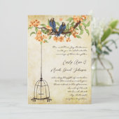 Koraalkersen bloesem-ballast rond het huwelijk kaart (Staand voorkant)