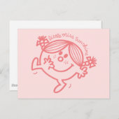 Koraalkleurige Miss Sunshine Briefkaart (Voorkant / Achterkant)