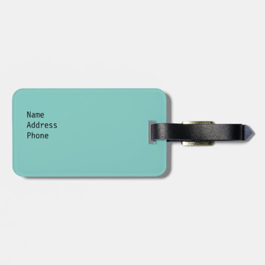 Koraalkoraal Bagagelabel (Achterkant horizontaal)