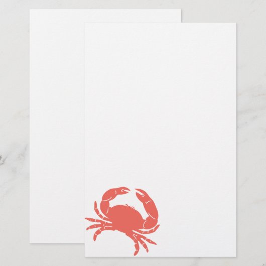 Koraalkrab Briefpapier (Voorkant / Achterkant)