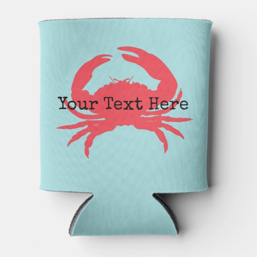 Koraalkrab gepersonaliseerde Koelbox Blikjeskoeler (Voorkant)