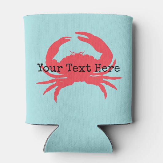 Koraalkrab gepersonaliseerde Koelbox Blikjeskoeler (Achterkant)