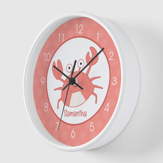 Koraalkrab Schaalbaars Crabby Nursery Clock (Hoek)