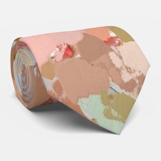 Koraalkralen verfplaat stropdas (Opgerold)