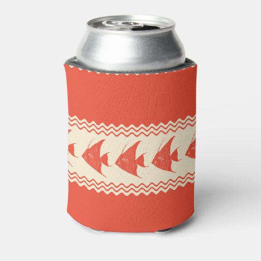 Koraalkust Angelfish Stripes Blikjeskoeler (Blikje Achterkant)