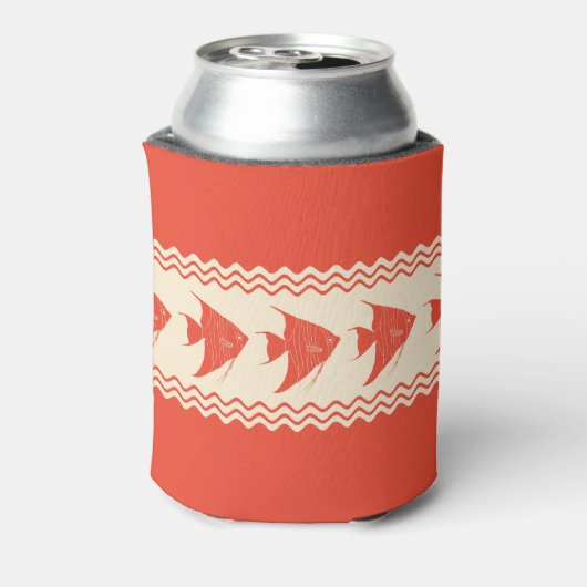 Koraalkust Angelfish Stripes Blikjeskoeler (Blikje Achterkant)