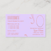 Koraallavendel  met Monogram en Foto Visitekaartje (Achterkant)