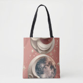 Koraalmaan Warme Levendige Esthetiek Tote Bag (Voorkant)