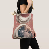 Koraalmaan Warme Levendige Esthetiek Tote Bag (Dichtbij)
