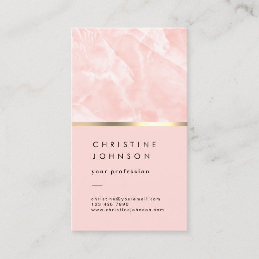 koraalmarmer visitekaartje (Voorkant)