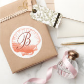 Koraalmonogrammed Zee Shell Sticker (Geschenken)
