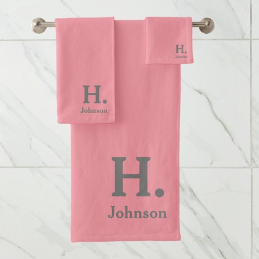 Koraalmonogrammen voor handdoeken