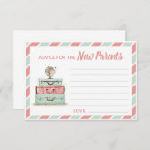 Koraalmunt advies voor het nieuwe ouders reizen th informatiekaartje (Voorkant / Achterkant)