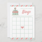 Koraalmunt baby shower bingo kaart (Voorkant)