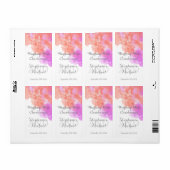 Koraalorchidee Waterverf Butterfly Weddenschap Win Etiket (Full Sheet)