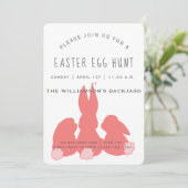 Koraalpaasbundels | Uitnodiging Egg Hunt (Staand voorkant)