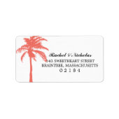 koraalpalmboom | Adres Etiket (Voorkant)