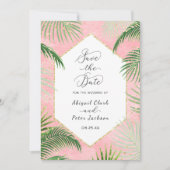 Koraalpalmen Tropische botanische goudolie Save The Date (Voorkant)