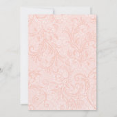 Koraalpapavers en bloeit bruiloft kaart (Achterkant)