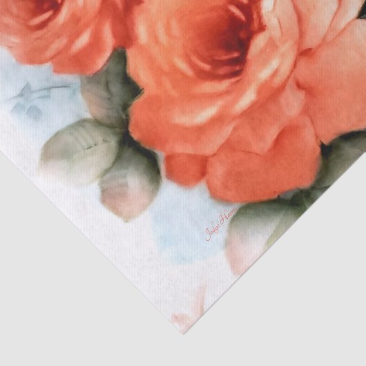 Koraalpapier voor Rozen Tissuepapier (Detail)