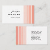 Koraalpasta met minimaal professioneel Visitekaart Visitekaartje (Voorkant / Achterkant)