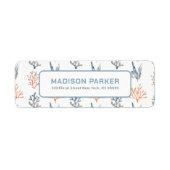 Koraalpatroon Etiket (Voorkant)