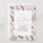 Koraalpatroon Licht Roze Baby shower Kaart (Voorkant)