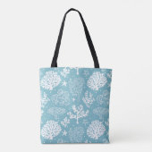 Koraalpatroon, Zee leven Tote Bag (Achterkant)
