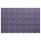 Koraalpeach en marineblauw, gevarieerd stof (Fat Quarter)