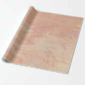 Koraalpeach Snoep Marmer Molten Metallic Shiny Cadeaupapier (Uitgerold)