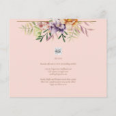 Koraalpeach Summer Floral Wedding Invite QR (Achterkant)