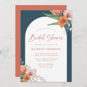 Koraalpekel Blauwgroen blauw Vrijgezellenfeest Kaart (Voorkant / Achterkant)