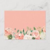 Koraalperen Waterverf Floral Weddenschap goed Informatiekaartje (Achterkant)